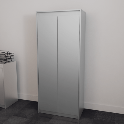 Armário Alto 2 Portas 160cm New City Cinza Gebb Work