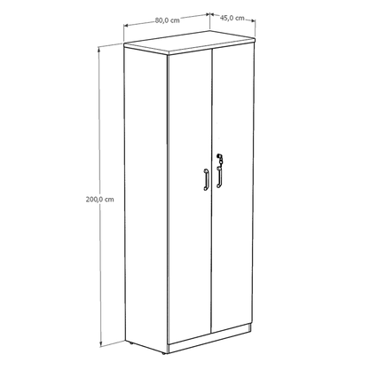 Armário Extra Alto - com Portas e 4 Prateleiras