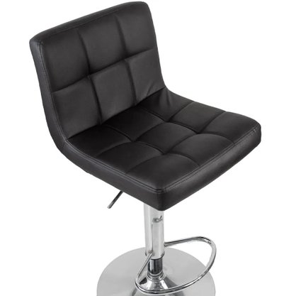 Banqueta Preta – Regulagem de Altura e Base Cromada