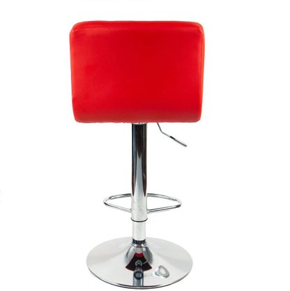 Banqueta Vermelha – Regulagem de Altura e Base Cromada