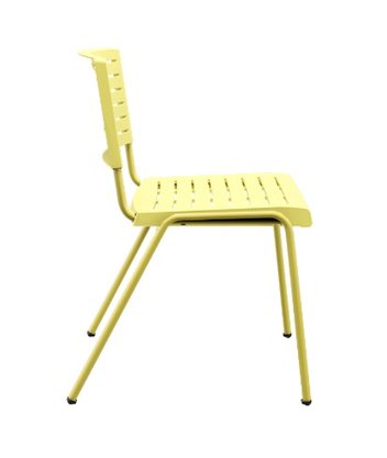 Cadeira 4 Pés Multi297 Sem Braço Com Estrutura e Assento/Encosto Amarelo