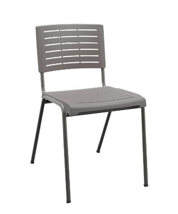 Cadeira 4 Pés Multi297 Sem Braço Com Estrutura e Assento/Encosto Basalto