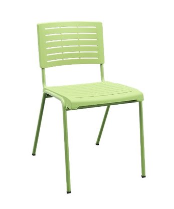 Cadeira 4 Pés Multi297 Sem Braço Com Estrutura e Assento/Encosto Verde