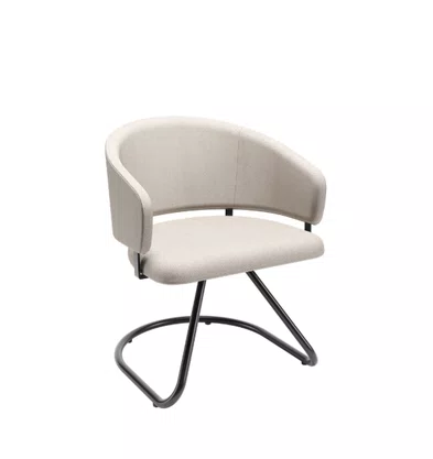 cadeira base em “s” tecido fendi
