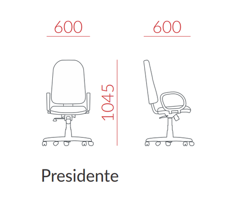 Cadeira Presidente Couríssimo Preta – Braços Reguláveis