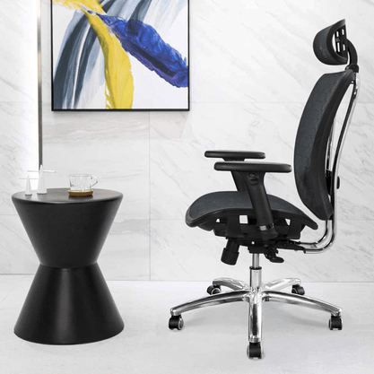 Cadeira Presidente - Tela Preta Ergonômica com Braços 4D