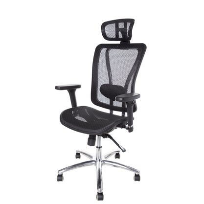 Cadeira Presidente - Tela Preta Ergonômica com Braços 4D