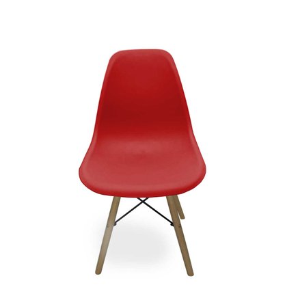 Cadeira Decorativa Eames Base Vermelha