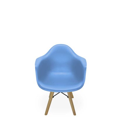 Cadeira Decorativa Eames Kids Com braço Azul