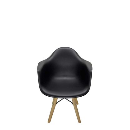 Cadeira Decorativa Eames Kids Com braço Preta
