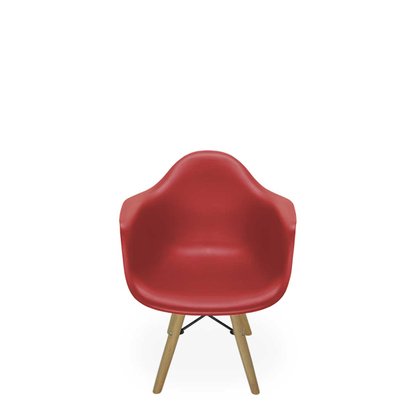 Cadeira Decorativa Eames Kids Com braço Vermelha