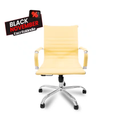 Cadeira Diretor Bege - Couríssimo PU