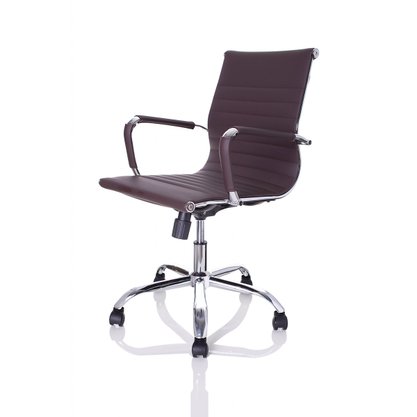 Cadeira Diretor Eames Relax 11D Cromada Café