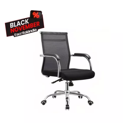 Cadeira Diretor Preta – Giratória com Mecanismo Relax