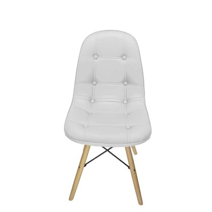 Cadeira Eames Botone Decorativa Fixa Branca