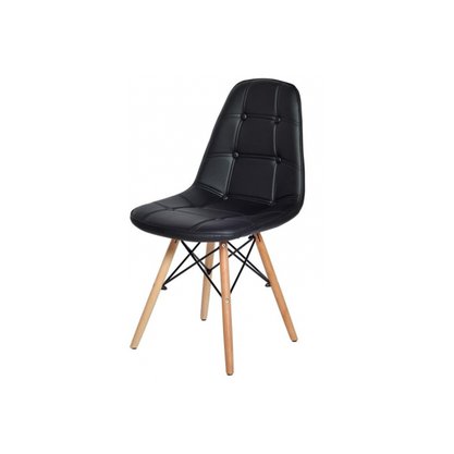 Cadeira Eames Botone Decorativa Fixa Preta