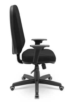 Cadeira Ergonômica Preta - com Sistema Relax e Braços Reguláveis