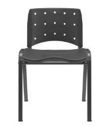 Cadeira Ergoplax com assento courissimo preto