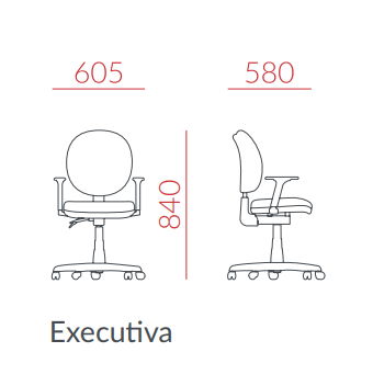 Cadeira Executiva Couríssimo Preta – Encosto Reclinável