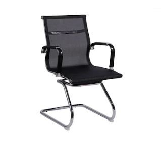 Cadeira Fixa w-631A Encosto em Tela Cor preto