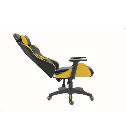 Cadeira Gamer Star Amarelo - Encosto Reclinável