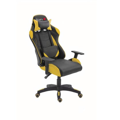 Cadeira Gamer Star Amarelo - Encosto Reclinável