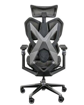 Cadeira Ergonômica Preta - com Tela, Apoio de Cabeça e Braços 6D