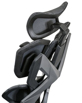 Cadeira Ergonômica Preta - com Tela, Apoio de Cabeça e Braços 6D