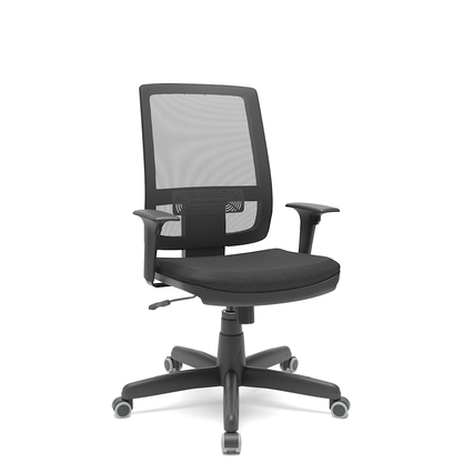 Cadeira Presidente Brizza Relax Crepe Preta Plaxmetal