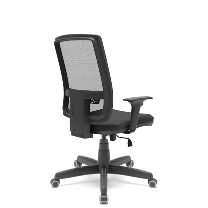 Cadeira Presidente Crepe Preta – Encosto Ajustável