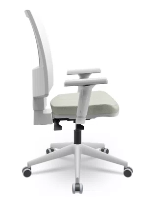 Cadeira Presidente Cinza Claro – Ergonômica com Tela