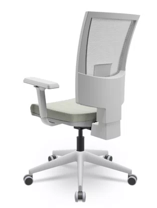 Cadeira Presidente Cinza Claro – Ergonômica com Tela