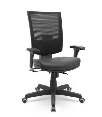 Cadeira Presidente Ergonômica Preta – Com Regulagem e Apoio Ajustável