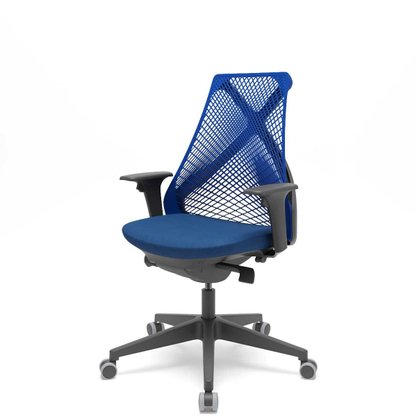 Cadeira Presidente Giratória Escritório Bix Azul