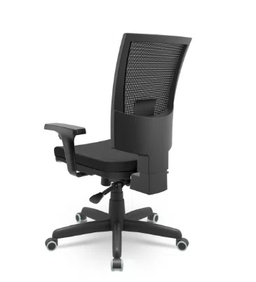 Cadeira Presidente Giratória Preta – Ergonômica e Ajustável para Escritório