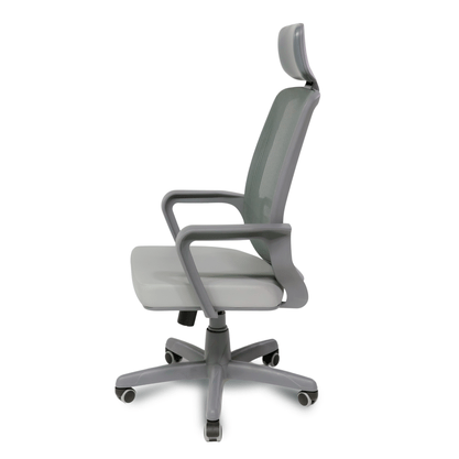 Cadeira Presidente Grafite – Couríssimo com Mecanismo Relax