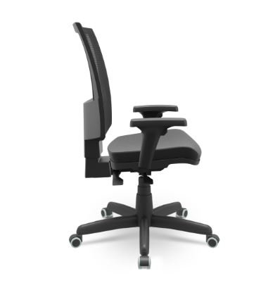 Cadeira Presidente Couríssimo Preta – Back System com Base em Metal