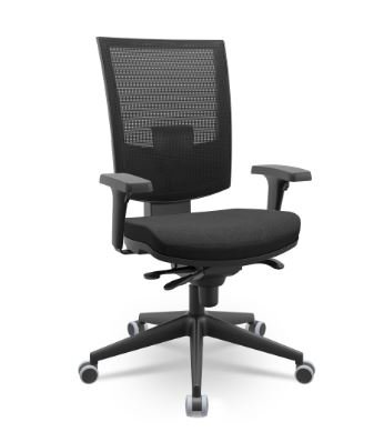 Cadeira Presidente Prime Piramidal Slider Crepe Preta
