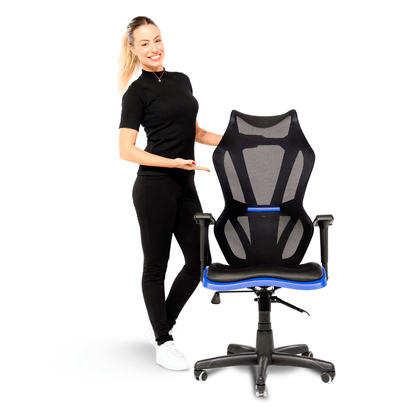 Cadeira Gamer Azul – Space Color com Encosto em Tela