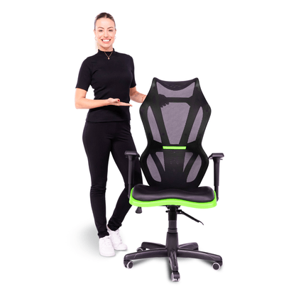 Cadeira Gamer Verde – Space Color com Encosto em Tela