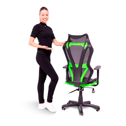 Cadeira Gamer Verde – Space Color com Encosto em Tela