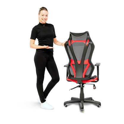 Cadeira Gamer Vermelha – Space Color com Encosto em Tela