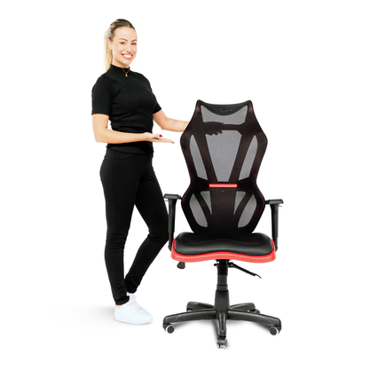 Cadeira Gamer Vermelha – Space Color com Encosto em Tela