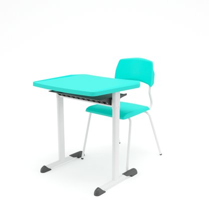 Conjunto Mesa e Cadeira Escolar Verde