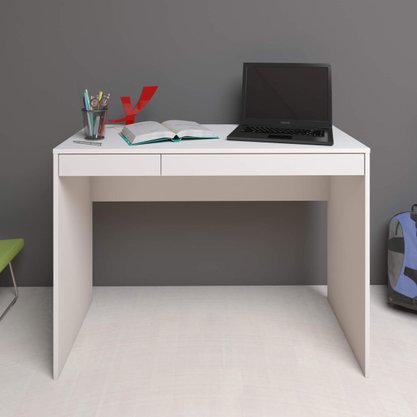 Escrivaninha Home Office College 2 Gavetas Branca