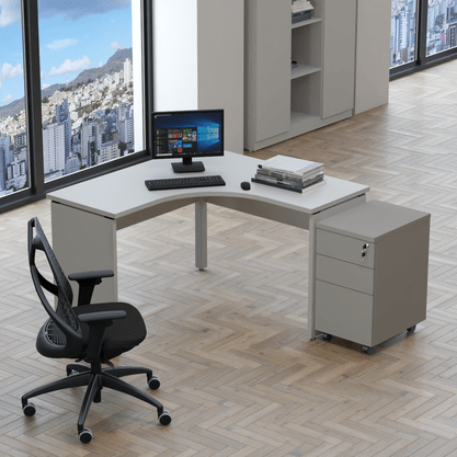 Estação de Trabalho Slim Express Cinza 135cm