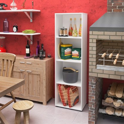 Estante Livreiro Branca Clean 3 Prateleiras