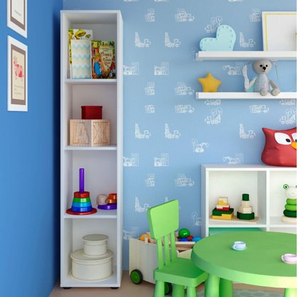 Estante Livreiro Branca Clean 3 Prateleiras
