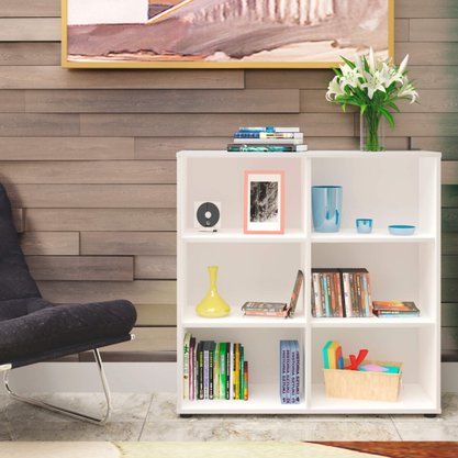 Estante Livreiro Branca em MDP Clean 4 Prateleiras