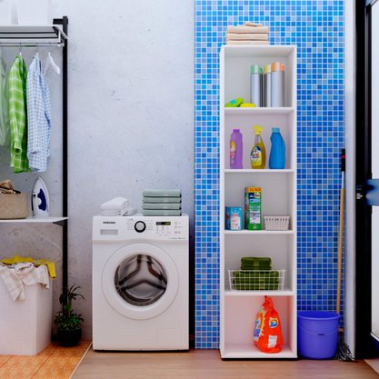 Estante Livreiro Branca Clean 4 Prateleiras